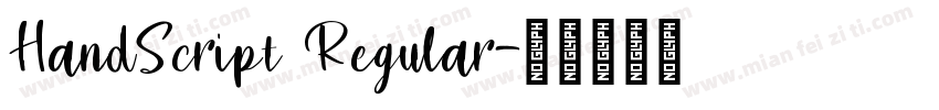 HandScript Regular字体转换